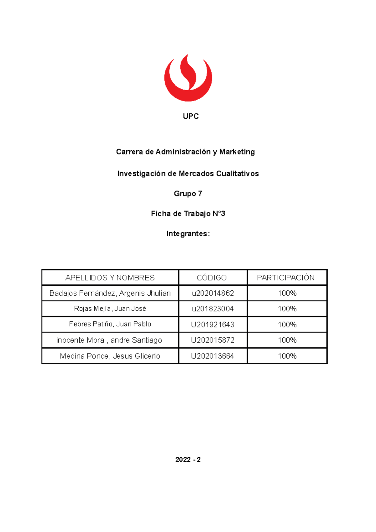 Ficha 3 Grupo 7 - UPC Carrera de Administración y Marketing ...