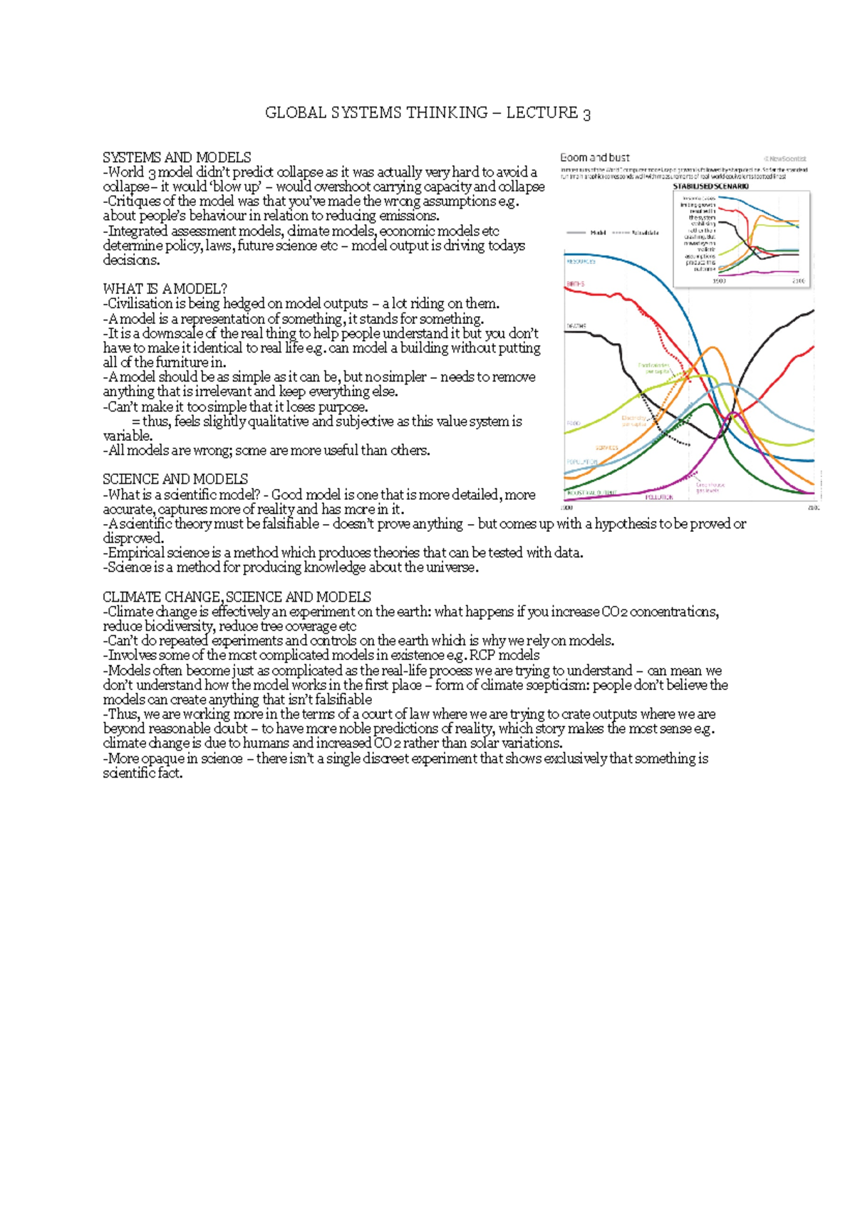 Systems and models - GLOBAL SYSTEMS THINKING – LECTURE 3 SYSTEMS AND ...