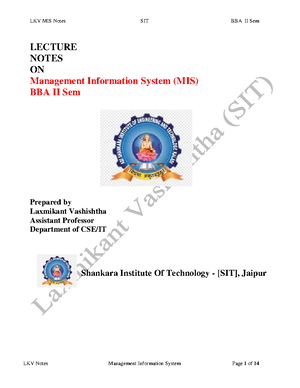 Mba 1 sem it for managers 1m6116 2022 - Management Information System ...