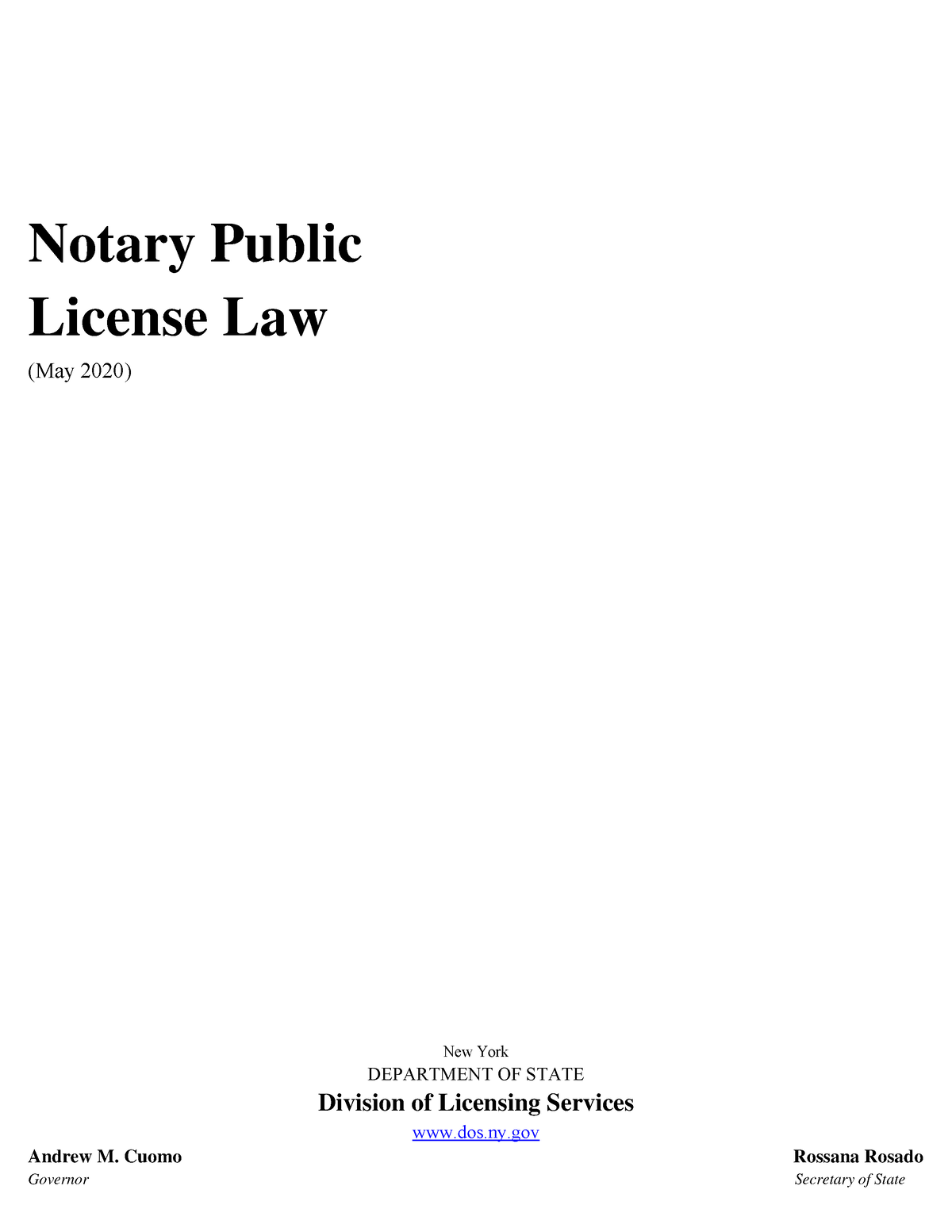 Notary Public Study guide Notary Public License Law (May 2020) New