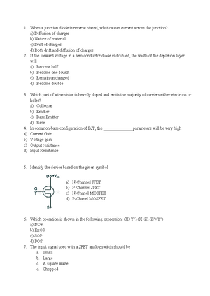 21EES101T HW-II Solution - Electrical And Electronics Measurement ...