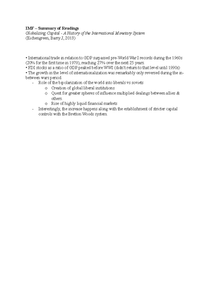 Monetary Econ Final Notes - MONETARY ECONOMICS Final Notes SESSION 1 ...