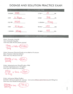 nursing drug math practice problems