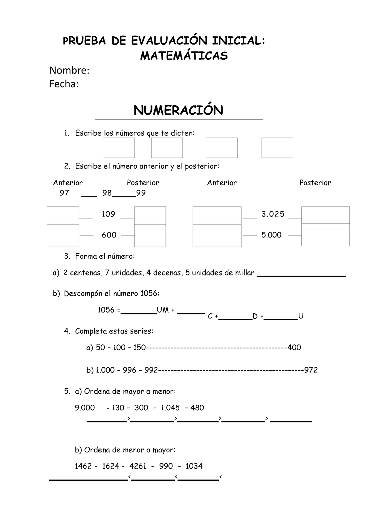 Prueba-de-matemc 3a1ticas-4c2ba De Amjsnjn - PRUEBA DE EVALUACIÓN ...