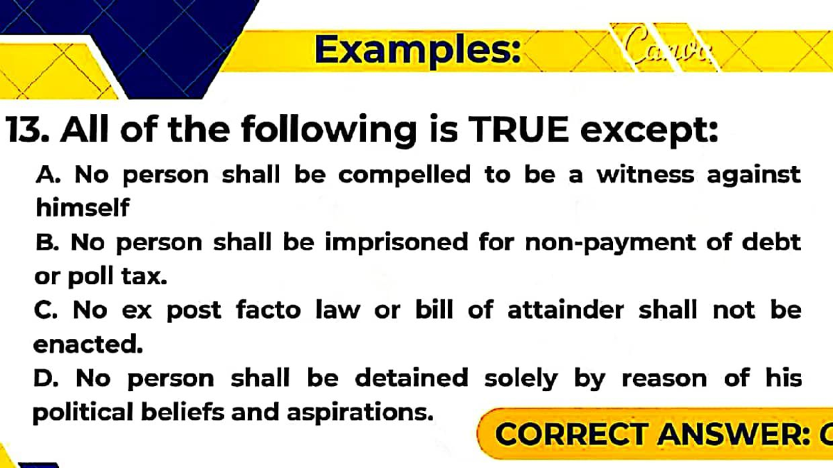 MATH934 120 - Bxhd - Examples: Care 13. All of the following is TRUE ...