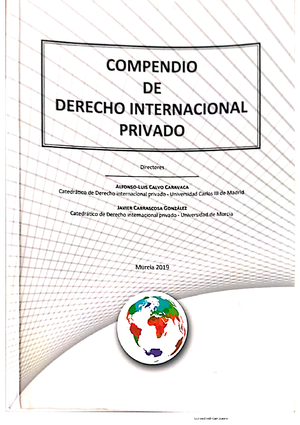 TEMA 1 Y 2 El Derecho Internacional Privado Concepto, Caracteres ...