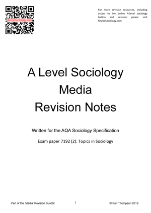 aqa a level sociology topic essays