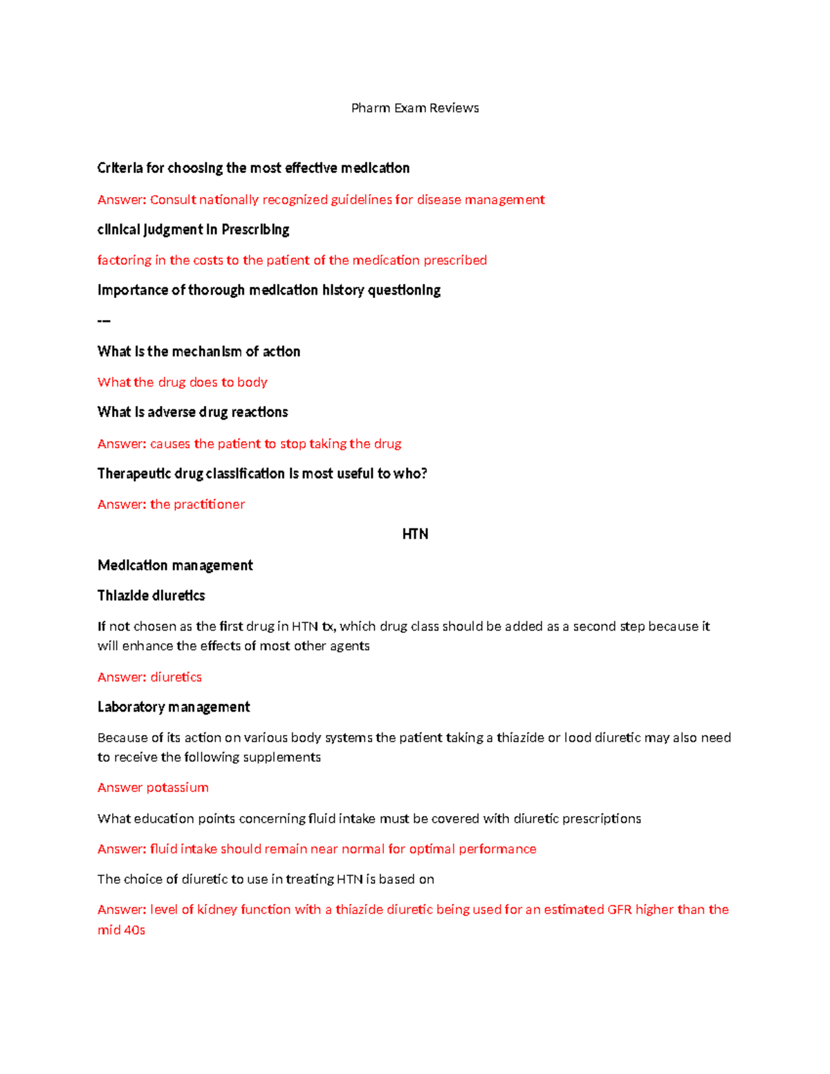 Pharm Exam Reviews (Auto Recovered) - Pharm Exam Reviews Criteria for ...