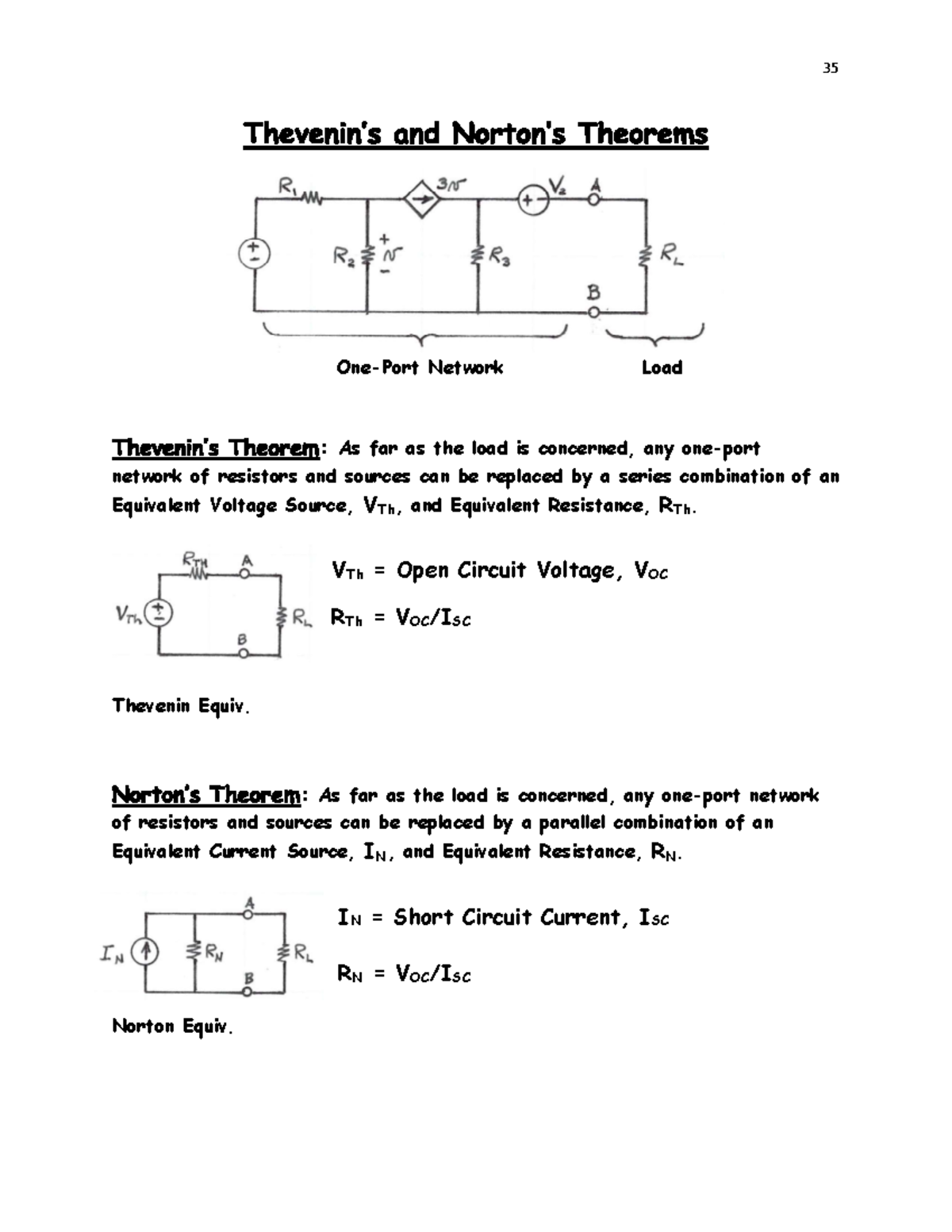ECE-201 L2 Notes (TANT) - One-Port Network Load : As far as the load is ...