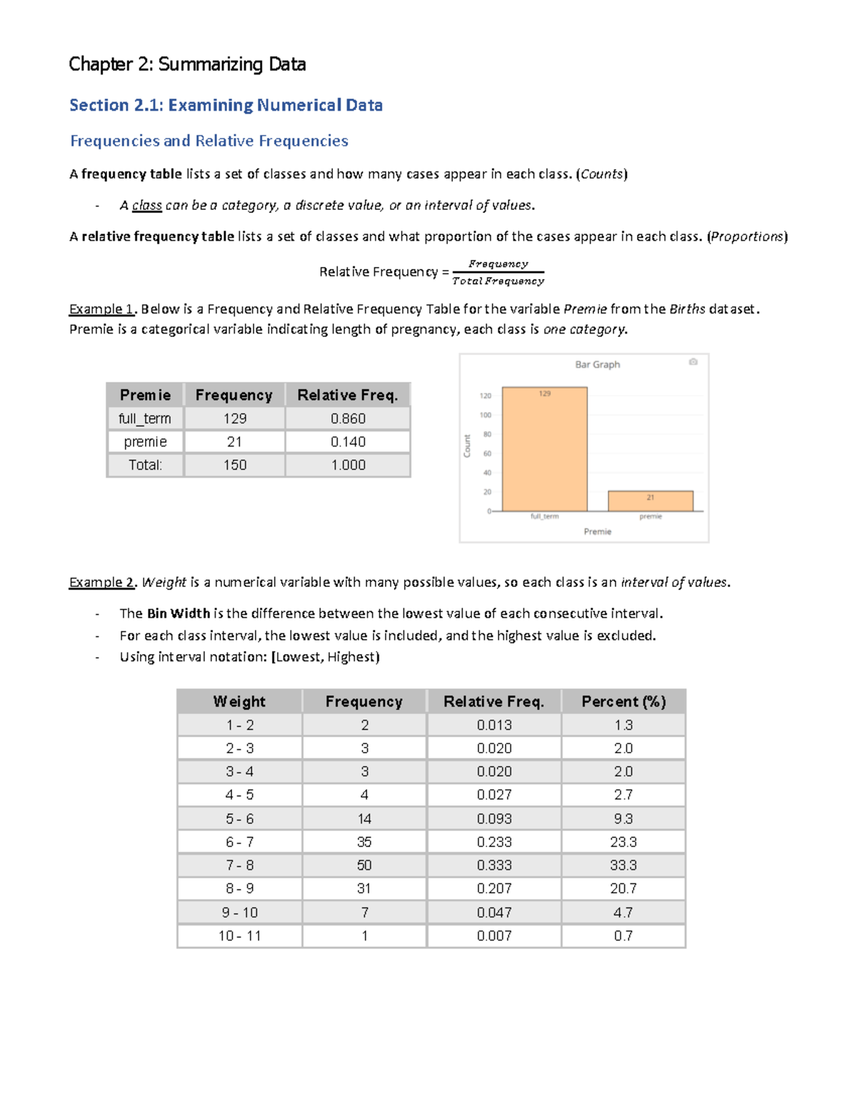 Chapter 2 - Summarizing Data 2 - Chapter 2: Summarizing Data Section 2 ...