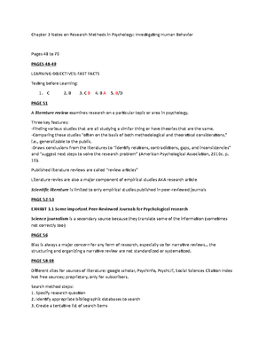 Chapter Two Notes Research Methods in Psychology - Page 26- PAGE 26- 27 ...