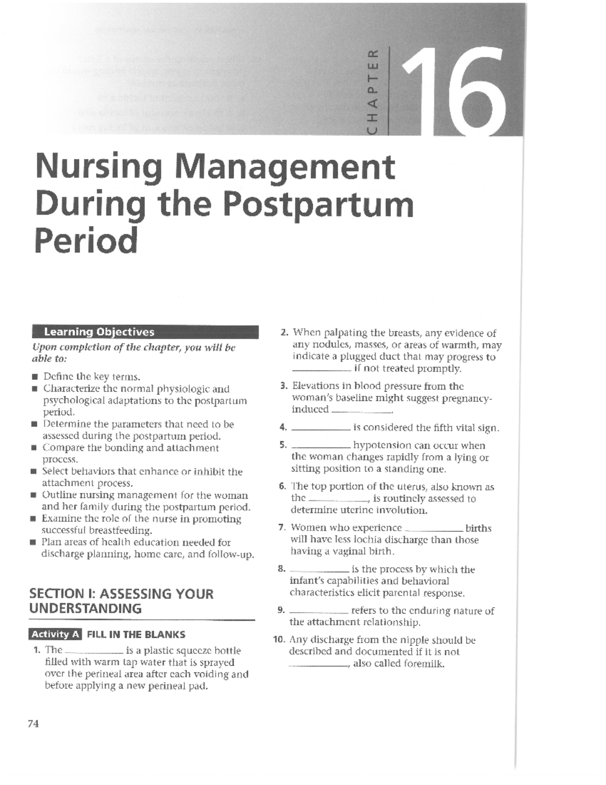 Chapter 16 Study Guide 2108 - 16 Nursing Management During The ...