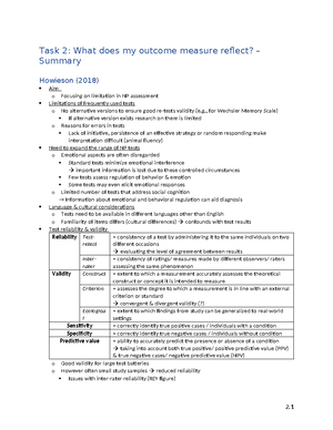 #6 Summary - Samenvatting Methods of Assessment - Task 6: Additional ...