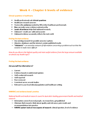 NCS1202 Evidence Based Practice - There are three questions you need to ...