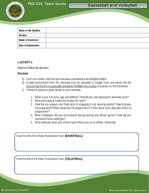 PFA Form and Criterion 1 - FITNESS ASSESSMENT FORM Name