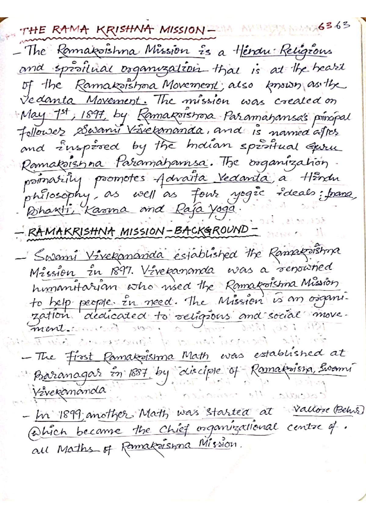 Ramkrishna Mission - Good explanation - THE RAMA KRISHNA 6363 The ...