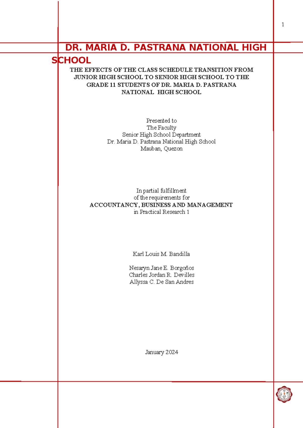 PR2- Group-8- Chapter-1-3 - DR. MARIA D. PASTRANA NATIONAL HIGH SCHOOL ...