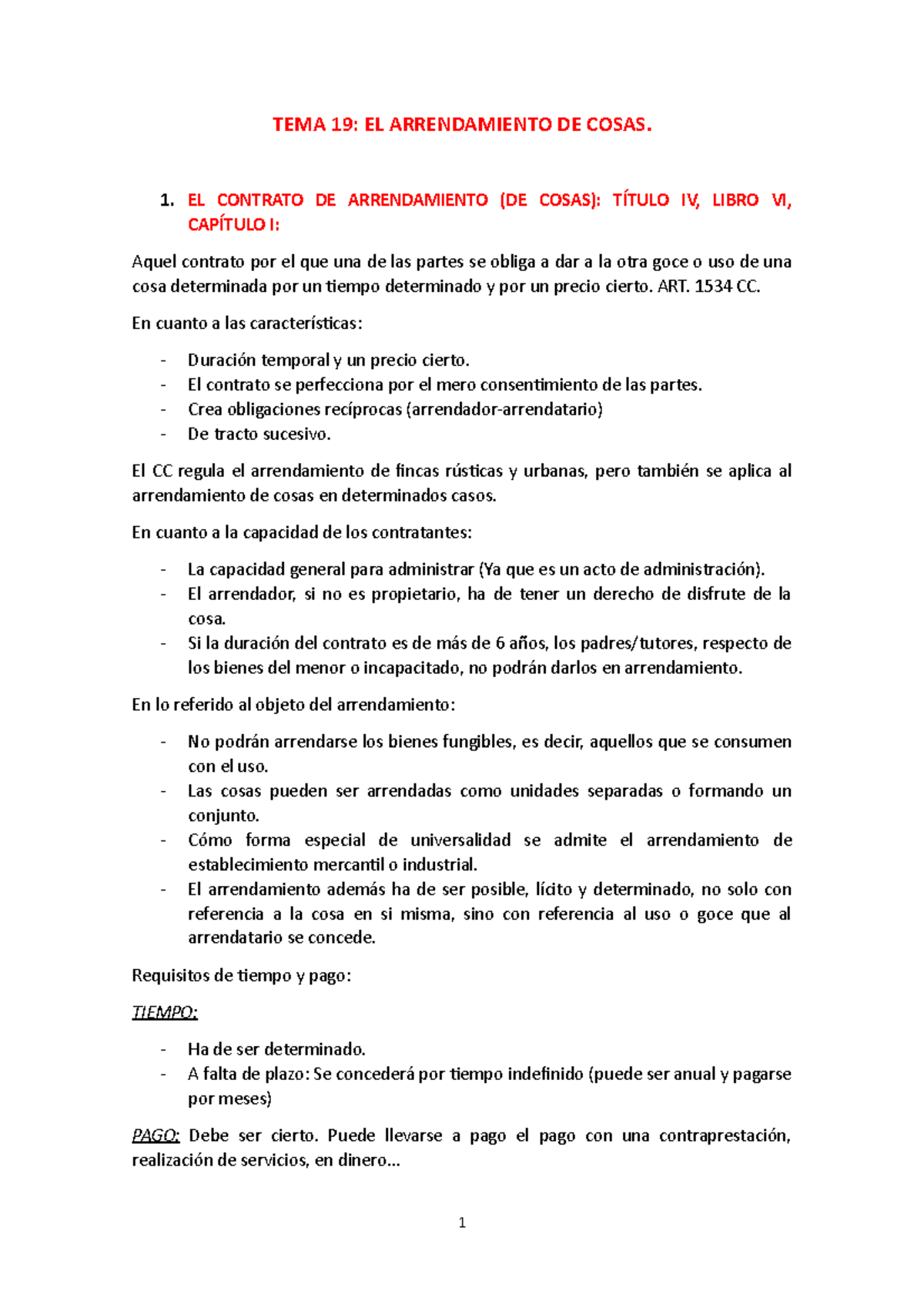 Esquema TEMA 19 - Apuntes Del Segundo Cuatrimestre De Derecho Civil 2 ...