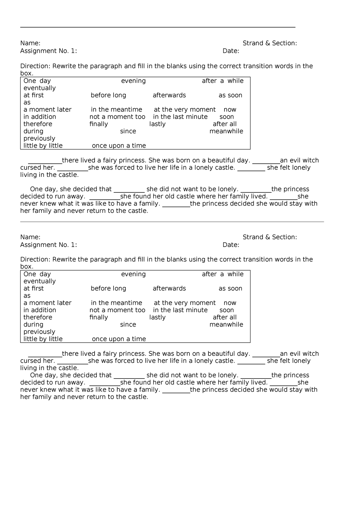 assignment on narration