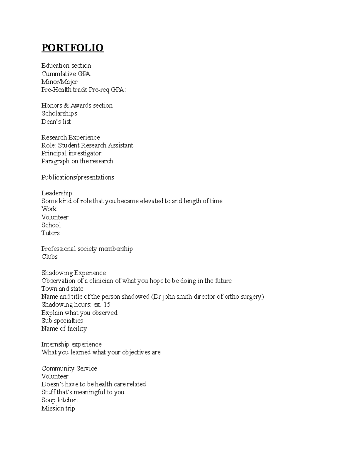 Portfolio Notes - BI 191 - Studocu