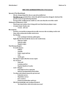 Globalization 1 unit 2 study guide - Globalization final study guide ...