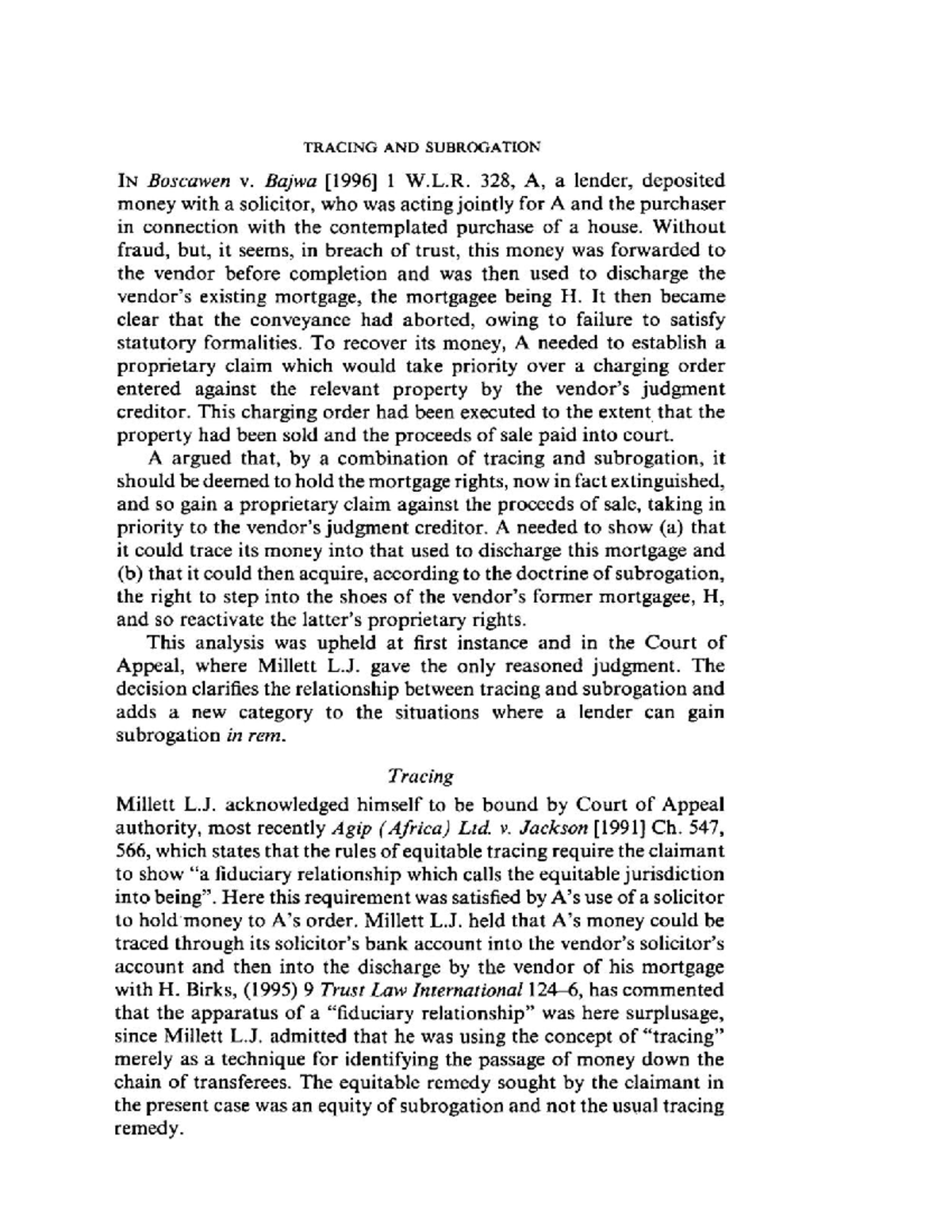 Equitable tracing essays image