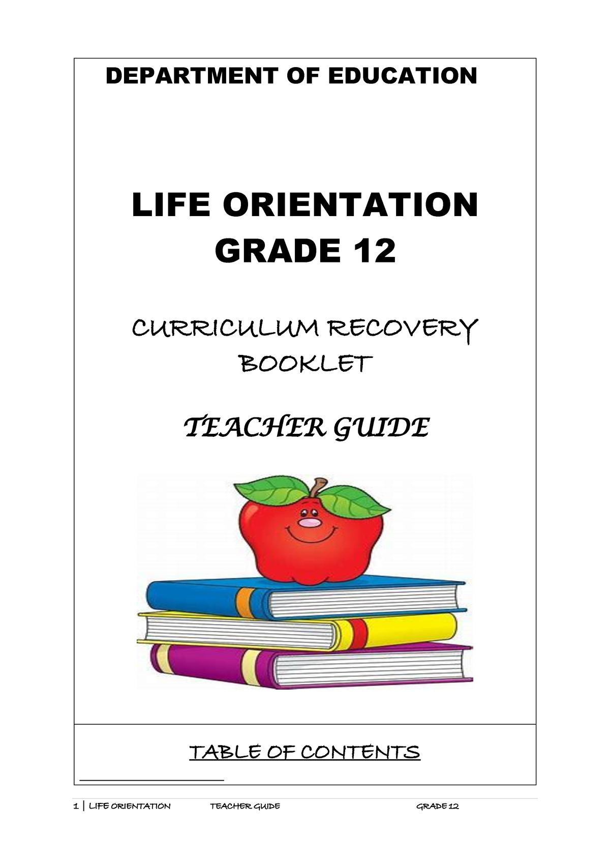 LO Gr 12 Content Recovery Guide 2020 - DEPARTMENT OF EDUCATION LIFE ...