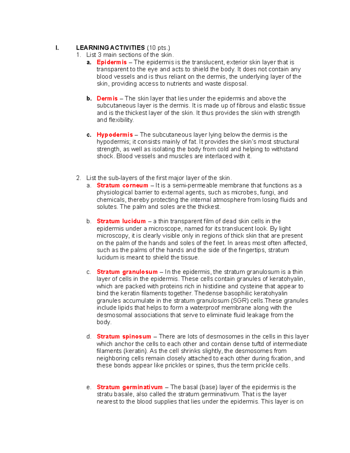 Zoology 8 About epidermis, dermis, definition and disease of skins