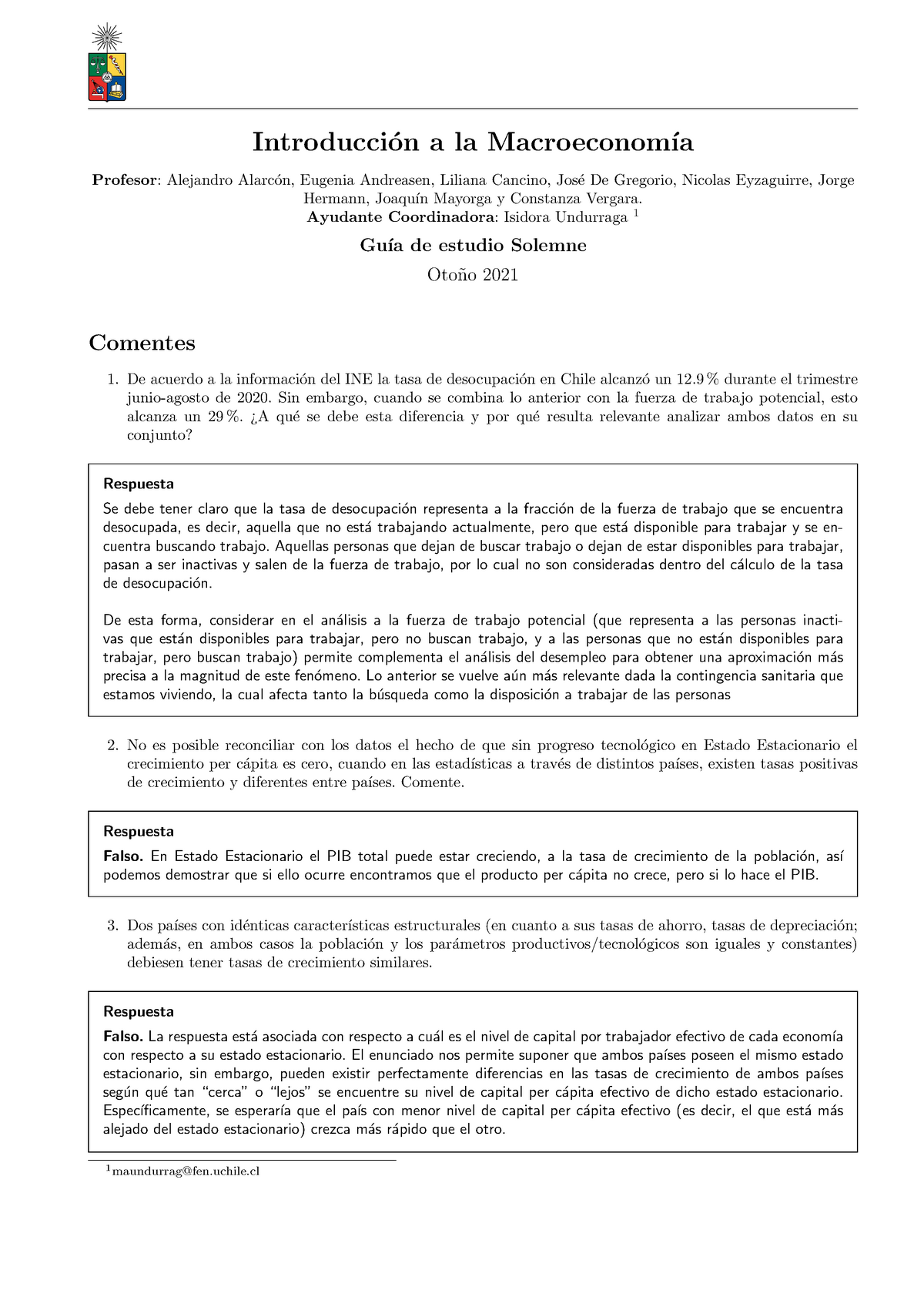 Guia Estudio Solemne - Es Una Guia - Introducci ́on A La Macroeconom ...