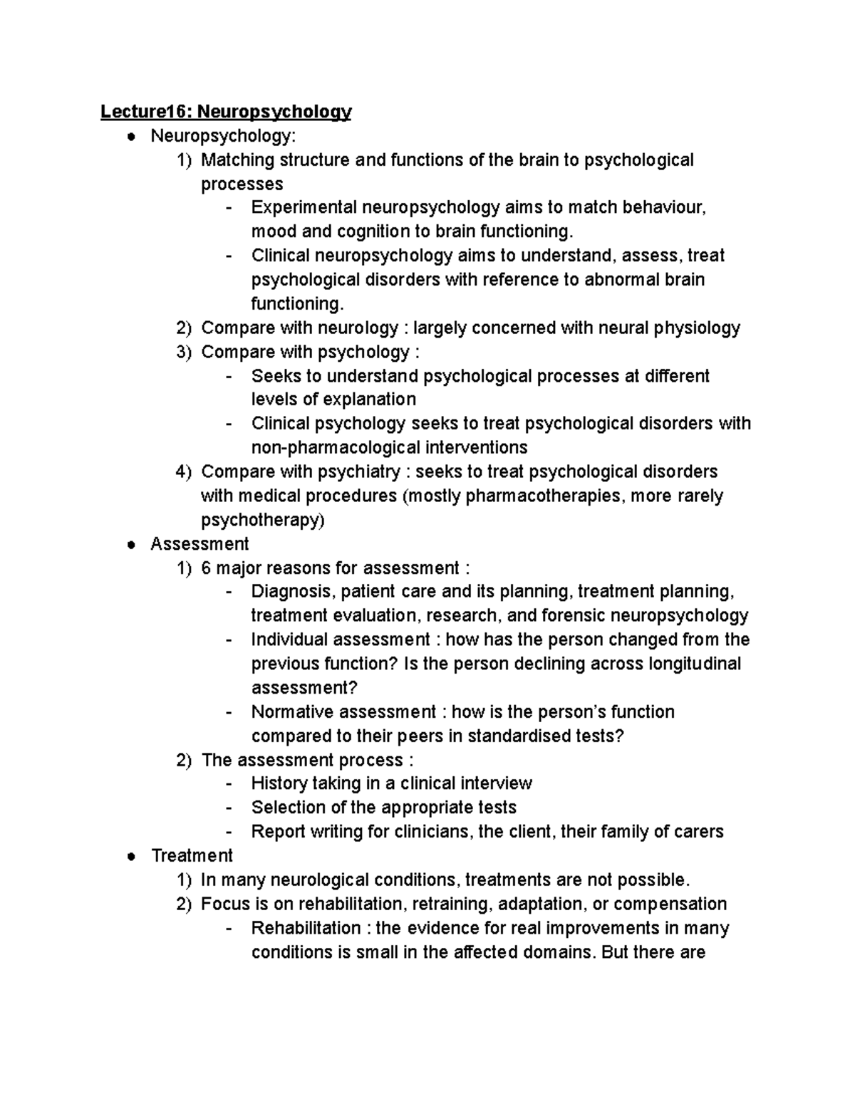 Lecture 16 Neuropsychology - Lecture16: Neuropsychology Neuropsychology ...