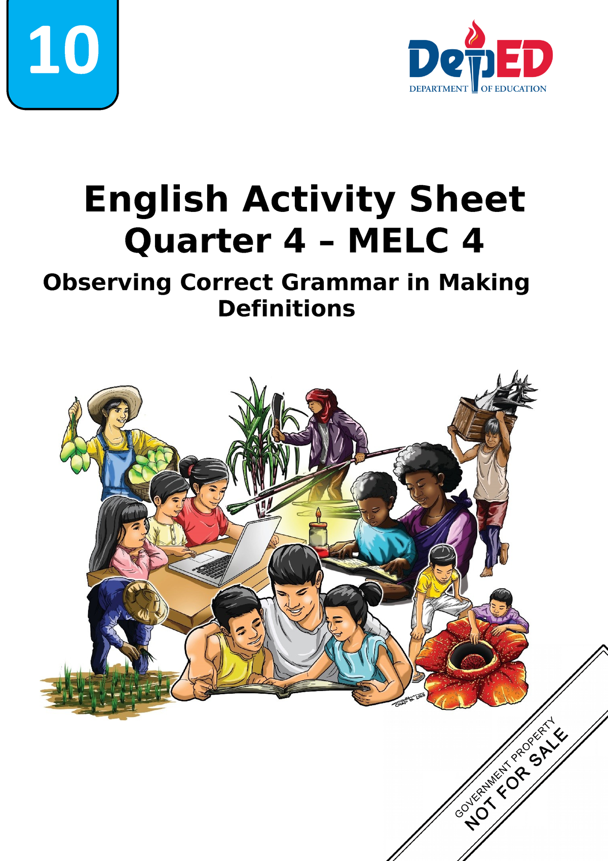 Las English G10 Q4 Melc4 10 English Activity Sheet Quarter 4 Melc 4 Observing Correct 6154
