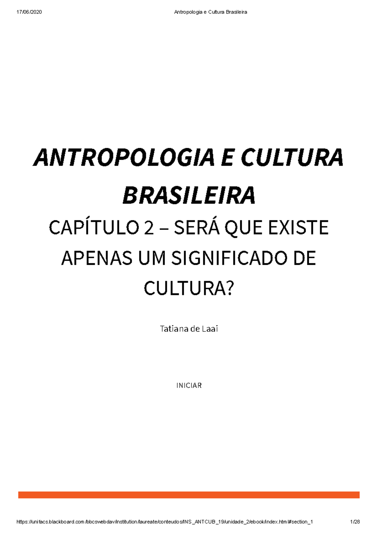 Antropologia e Cultura Brasileira 2 ANTROPOLOGIA E CULTURA BRASILEIRA