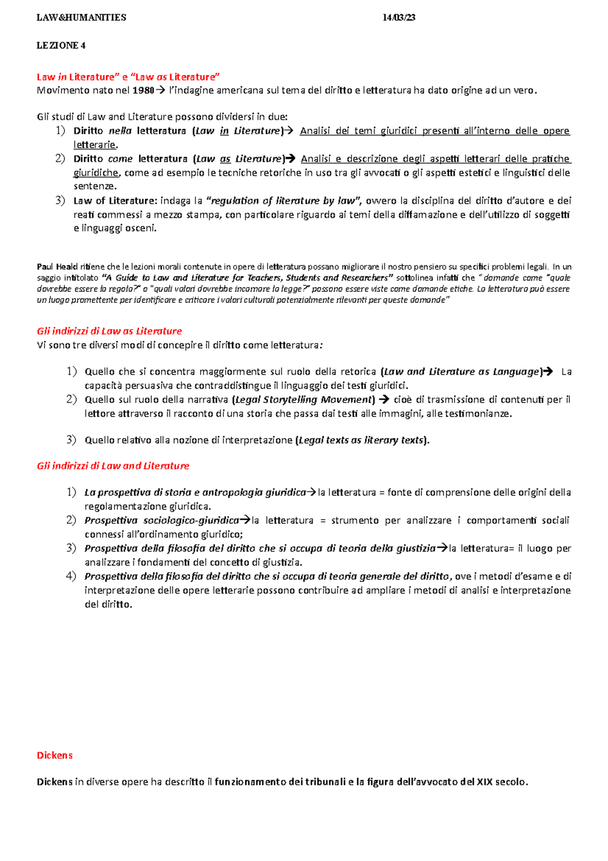 Lezione n. 4 14 dispense caricate dal prof, integrate con libro