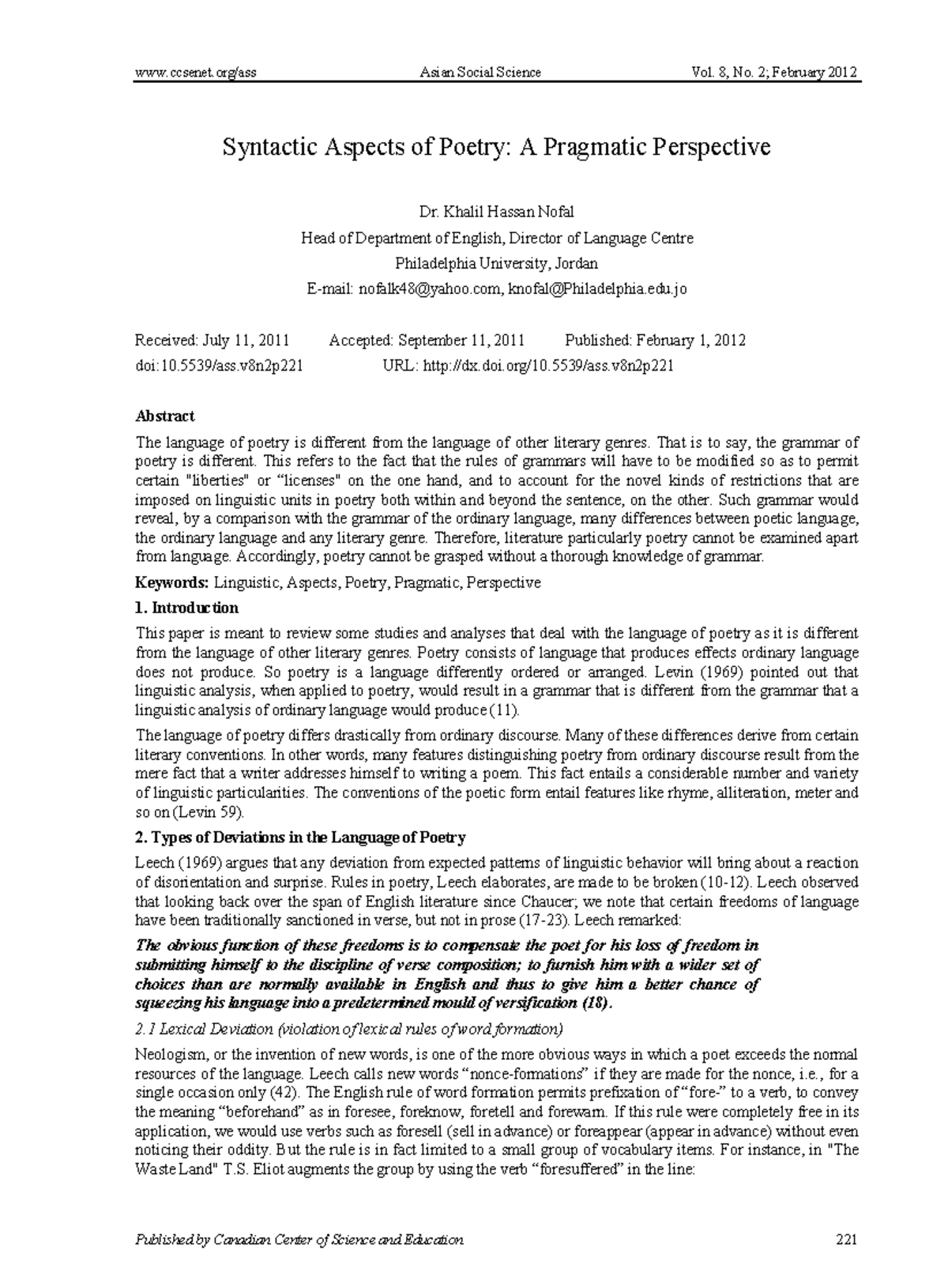 14630 45122 1 SM Published by Canadian Center of Science and