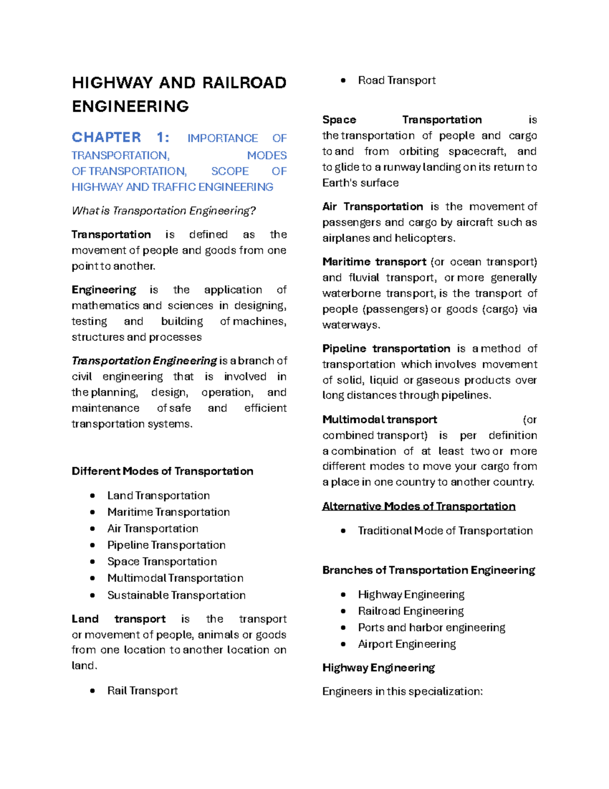 Inbound 3870312757186395281 - HIGHWAY AND RAILROAD ENGINEERING CHAPTER ...