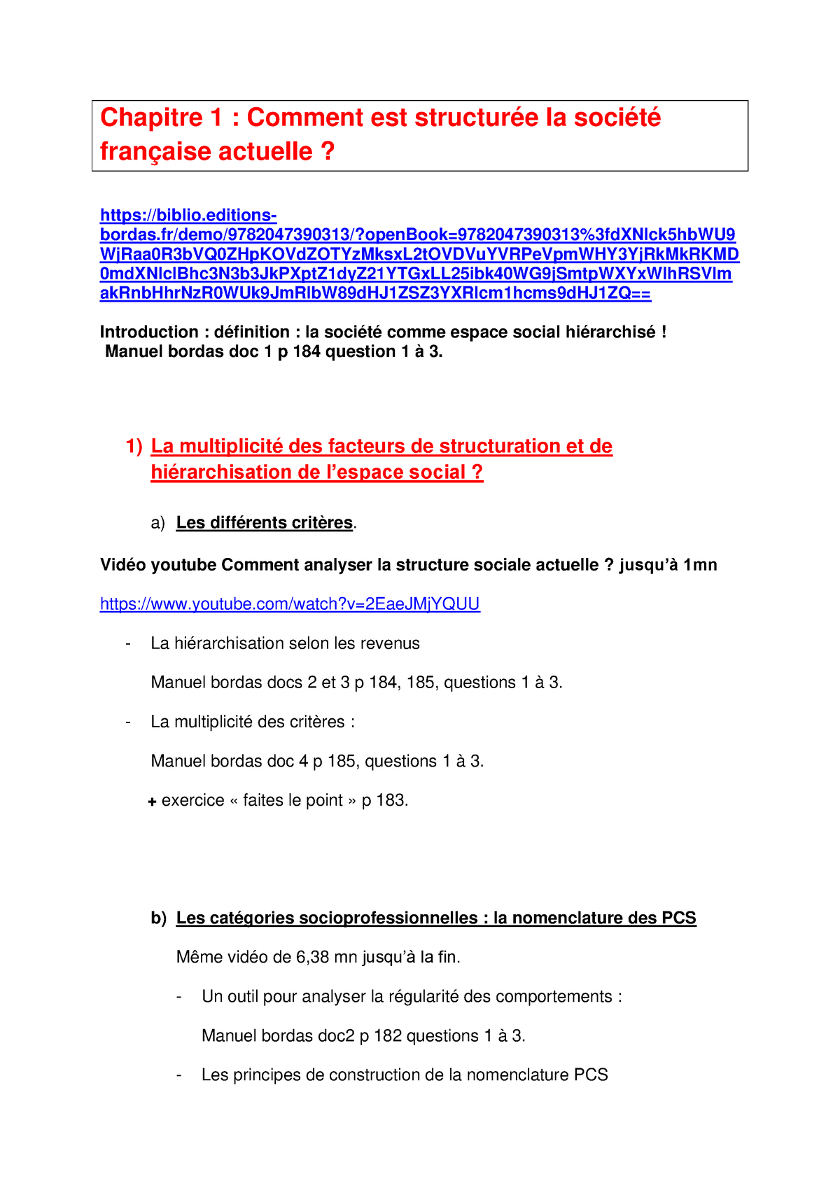 dissertation ses la structure sociale