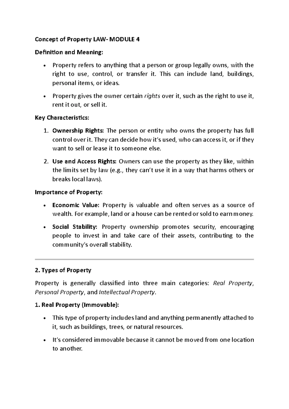 LAW- Module-1 - BEST NOTES ON HAND - What is Law? Law is a set of rules ...