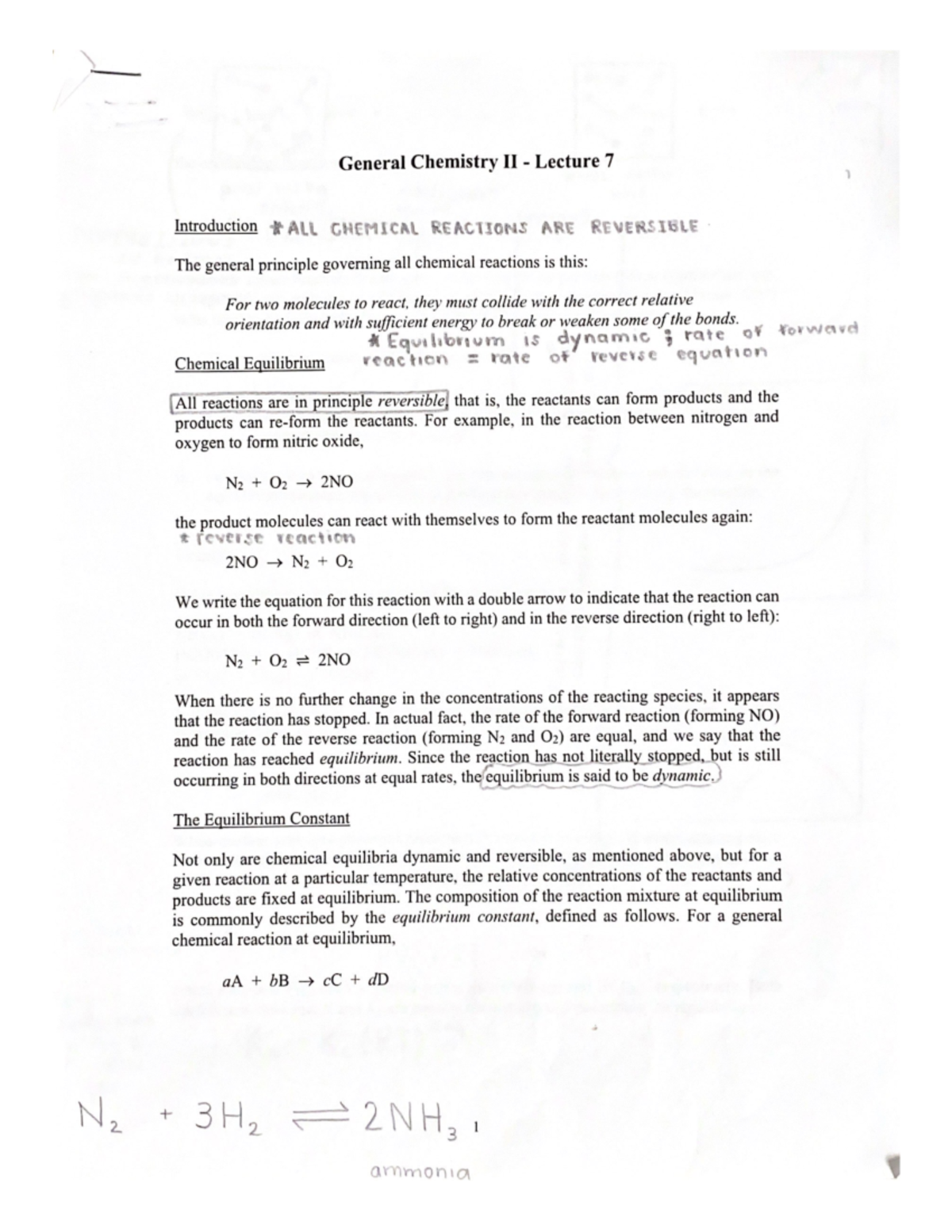 General Chemistry II Lecture Notes - CHM 2046 - Studocu