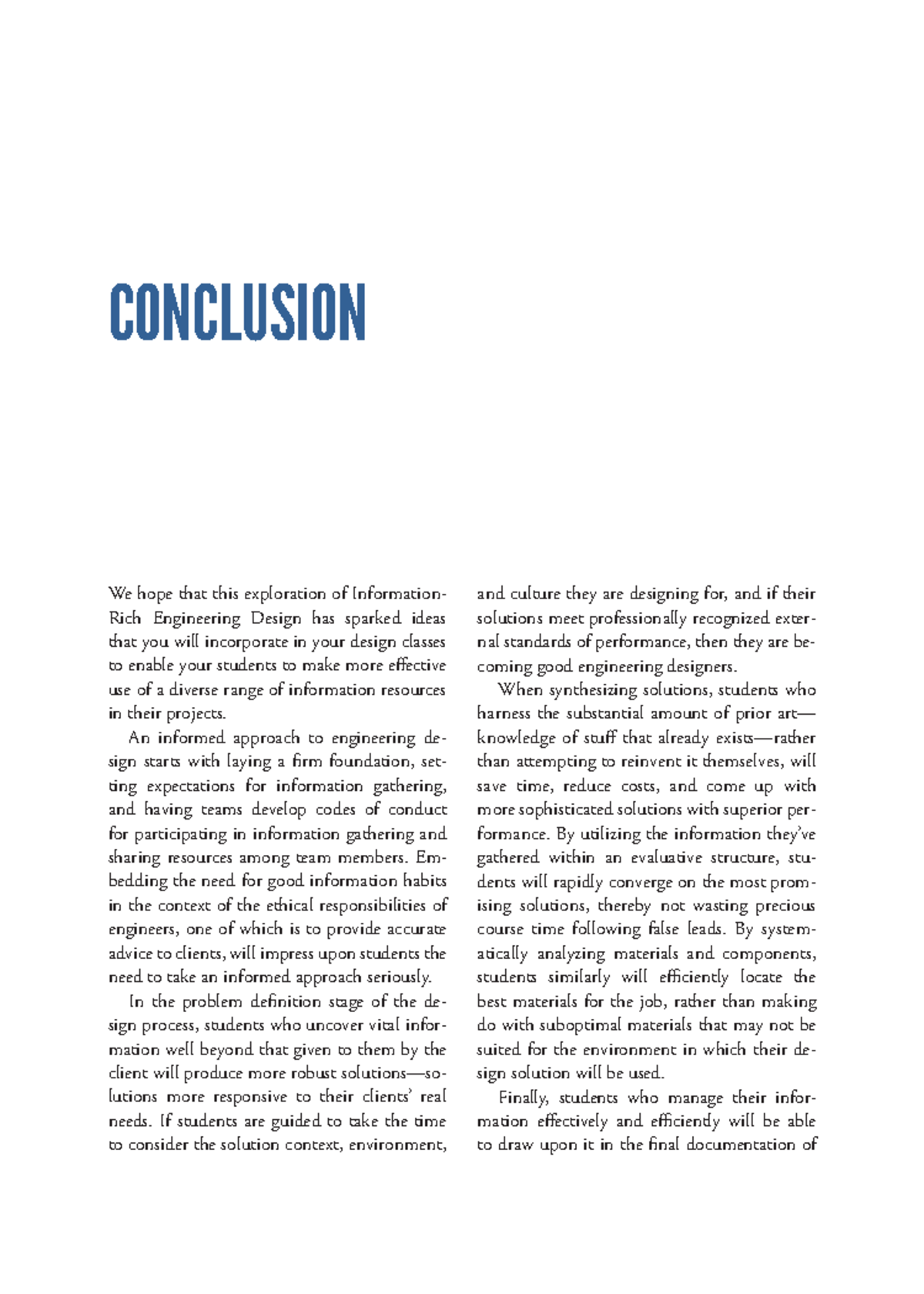 II Conclusion - ddsd - CONCLUSION We hope that this exploration of ...