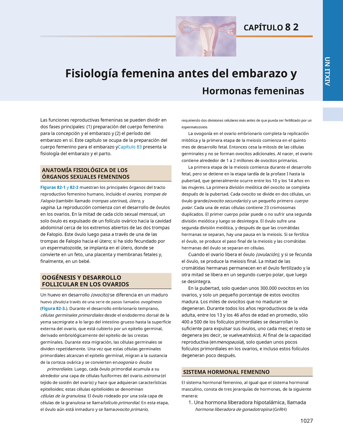 82 Fisiología Femenina Antes Del Embarazo Y Hormonas Femeninas CapÍtulo 8 2 Fisiología 5591