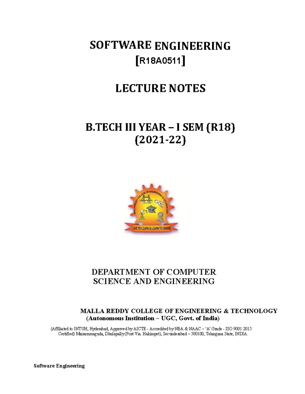 Software Engineering - Prepared By Ramu - Software Engineering 