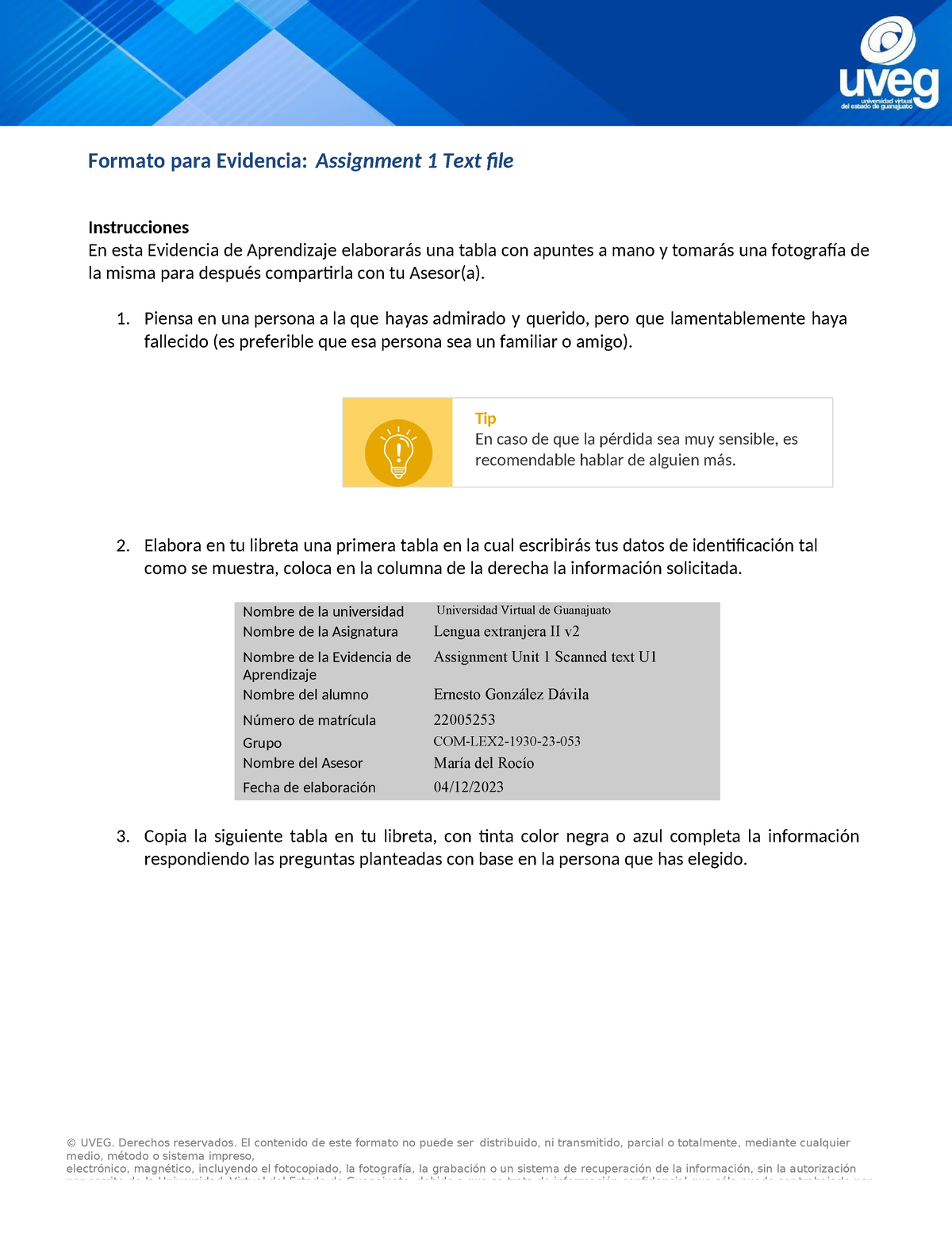 tarea assignment 4 text file uveg