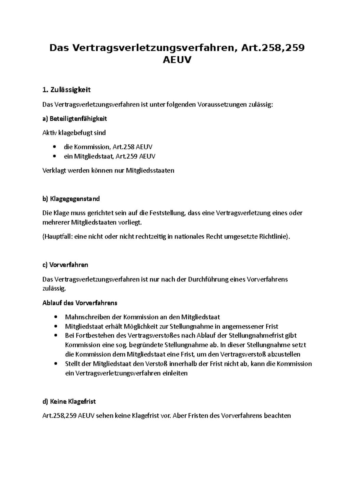 Schema Vertragsverletzungsverfahren - Das Vertragsverletzungsverfahren ...