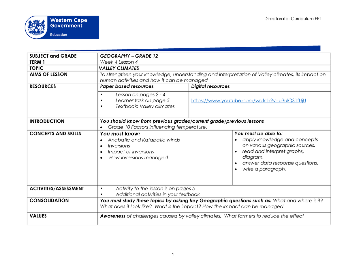 geography research task grade 12 term 1 memorandum