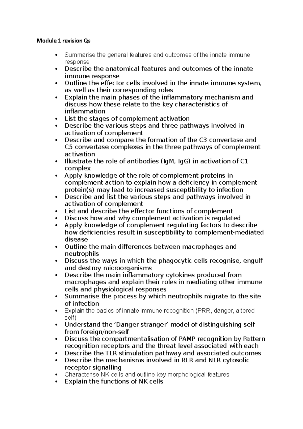 Module 1 revision Qs - Studocu