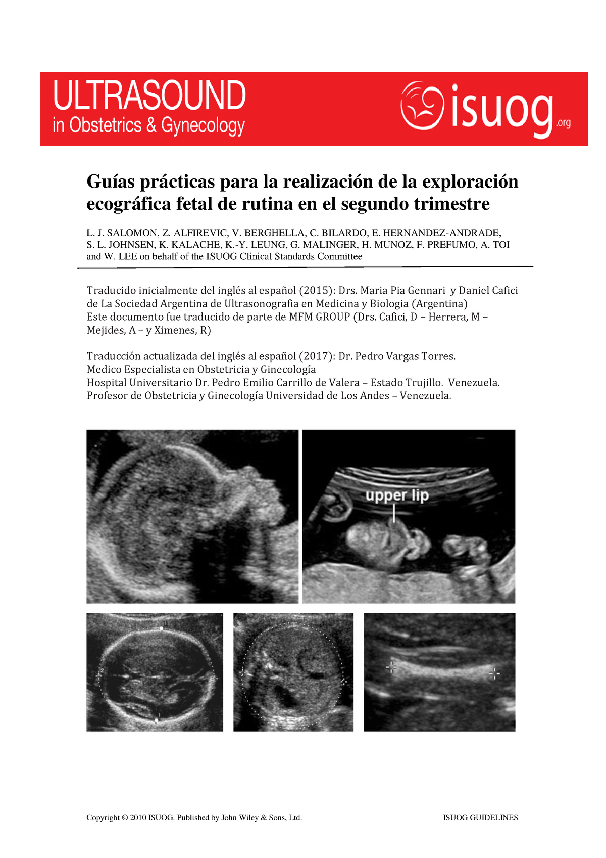 Guia Para Exploracion Ecografica Segundo Biometria Fetal Guías Prácticas Para La Realización 9879