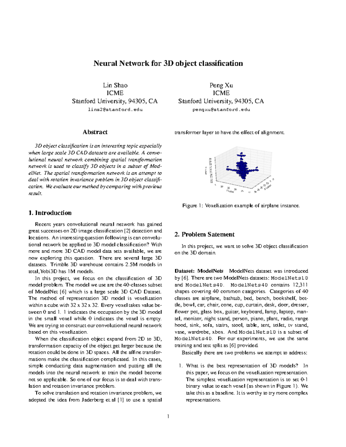 Neural network for 3d object classification - 3D object classification ...