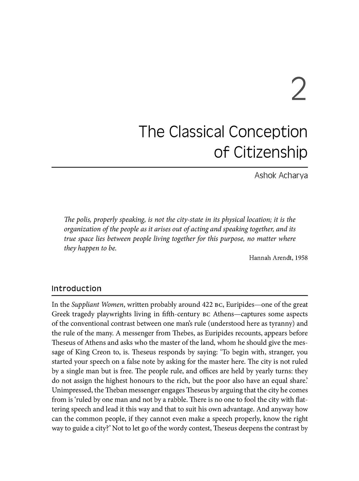 Classical Conceptions Of Citizenship - The Classical Conception Of ...