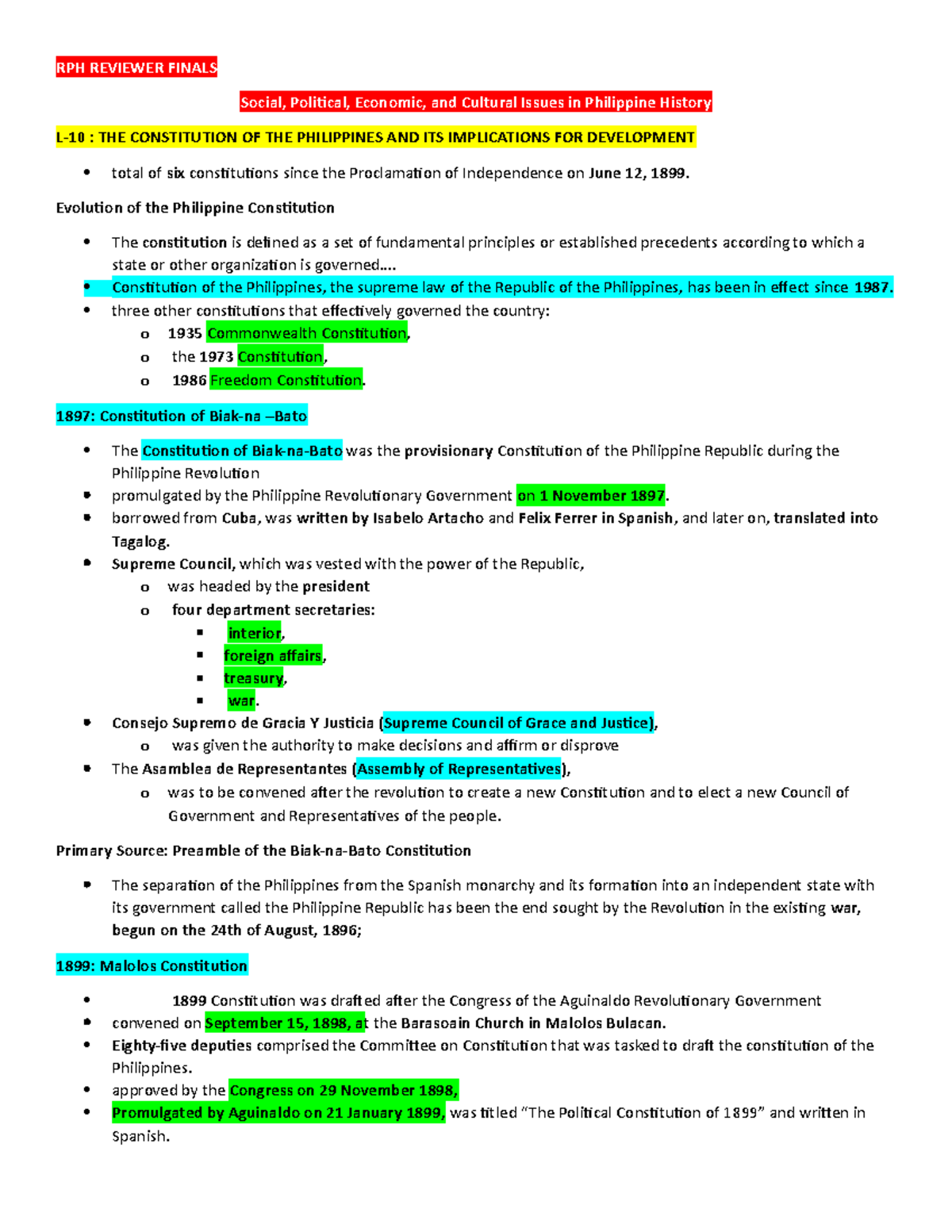 RPH Finals - Summaries Of Lecture Notes From Modules - RPH REVIEWER ...