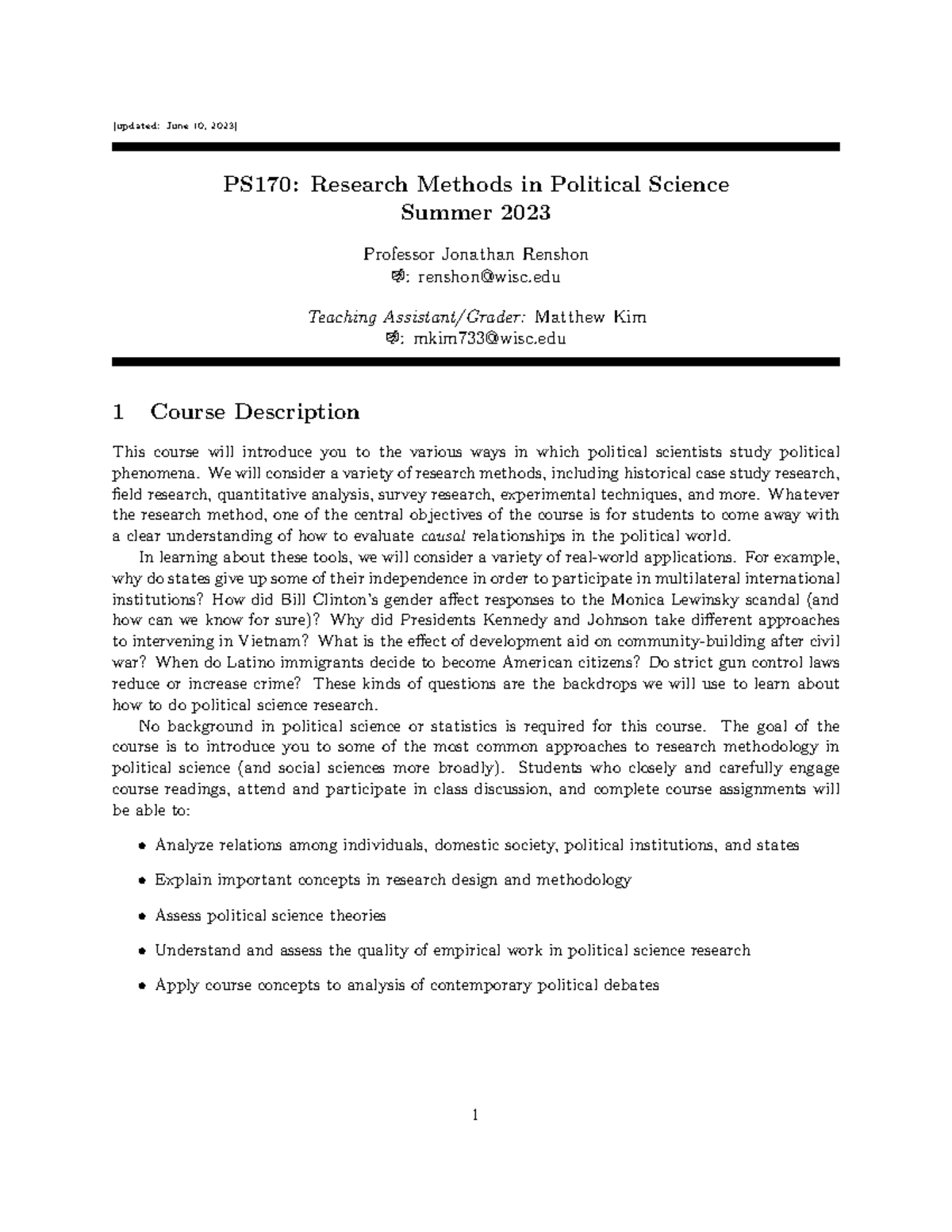 PS170Syllabus Summer 2023 [updated June 10, 2023] PS170 Research